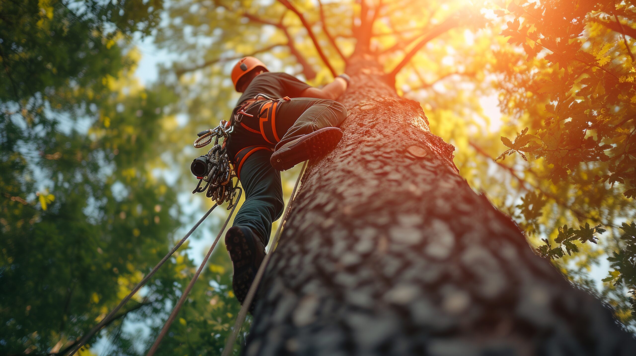 arborist climbing a tree